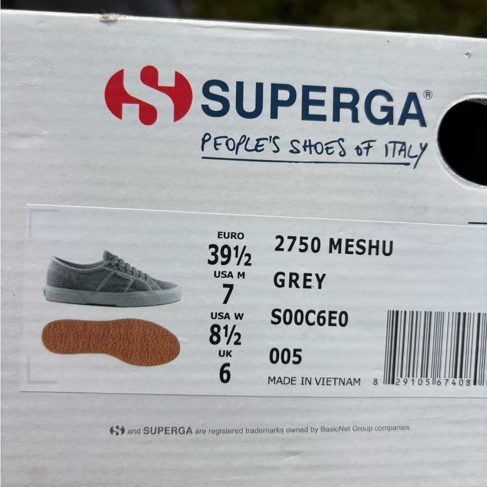 Superga Grey 2750 Mesh Sneakers